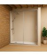 Mampara de ducha Emma Top plata brillo | Diseño moderno y elegante
