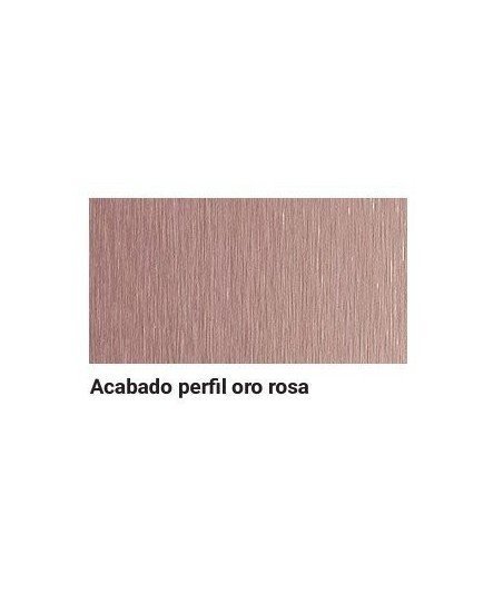 Mampara de ducha frontal oro rosa 2 fijos 2 correderas Treban