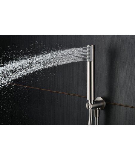 Ducha termostática níquel cepillado empotrada pared Monza imex