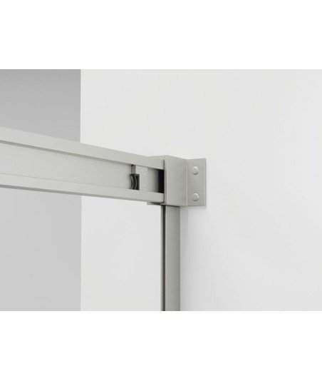 Mampara de ducha rectangular en níquel Basic