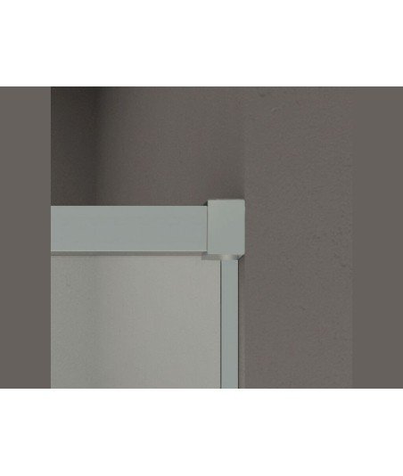 Mampara de ducha rectangular en níquel Basic