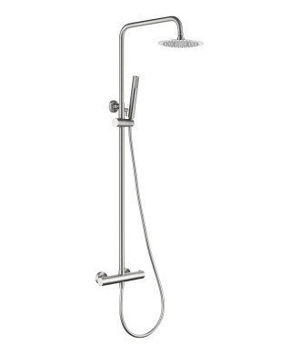 Columna termostática níquel cepillado de ducha Monza imex