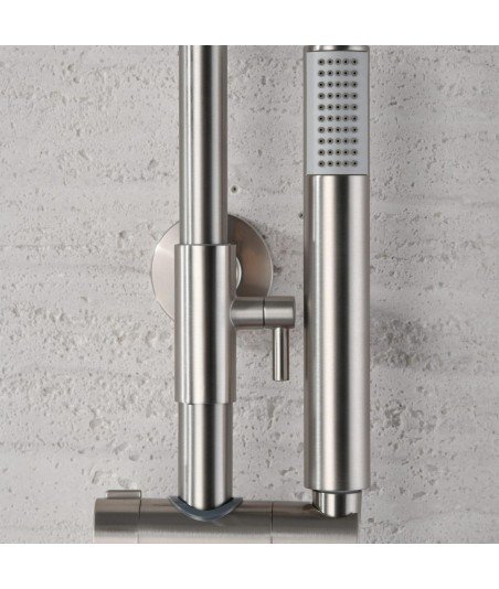 Columna termostática níquel cepillado de ducha Monza imex