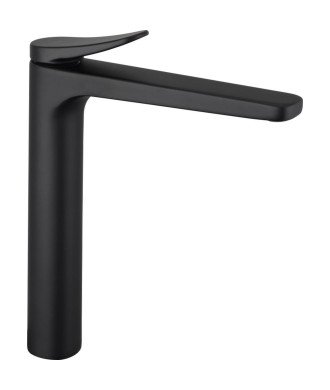 Grifo alto de lavabo negro mate Clio IO