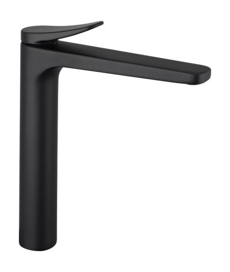 Grifo alto de lavabo negro mate Clio IO