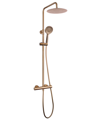 Columna termostática cobre cepillado round élite IO