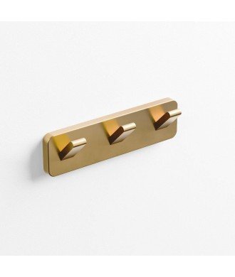 Percha quadra triple oro cepillado IO