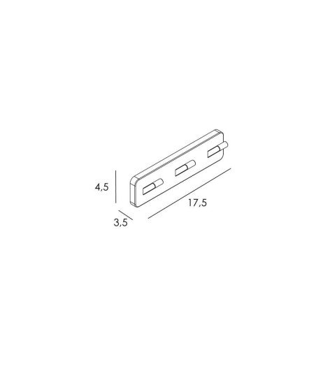 Percha quadra plata IO