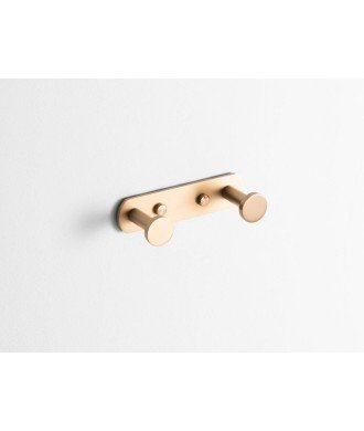 Percha doble round cobre cepillado IO