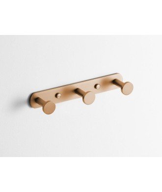 Percha triple round cobre cepillado IO