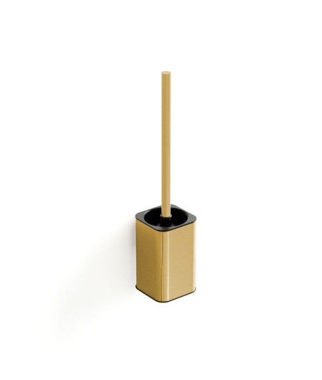 Escobillero de pared oro cepillado quadra IO