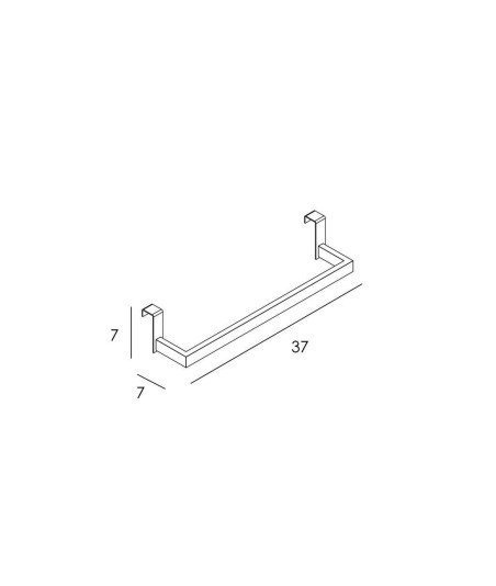 Toallero lateral mueble cromo quadra IO