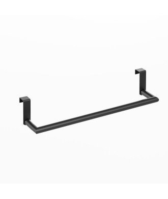 Toallero lateral mueble negro mate round IO