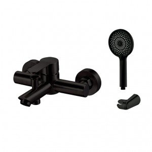 Grifo acero negro de bañera...