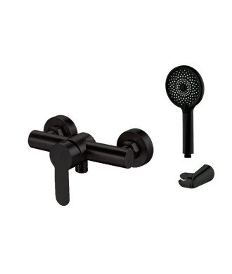 Grifo acero negro de ducha Iony IO