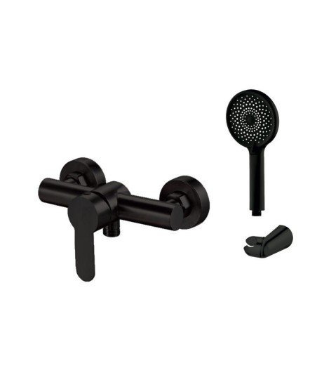 Grifo acero negro de ducha Iony IO