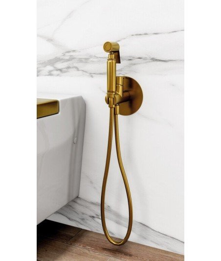 Grifo de bidé oro cepillado empotrada IO | Round