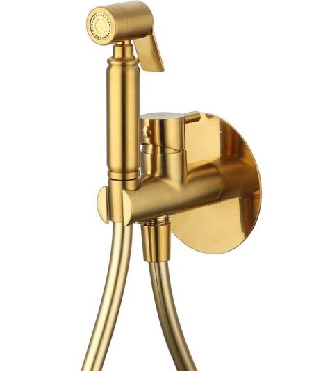 Grifo de bidé oro cepillado empotrada IO | Round