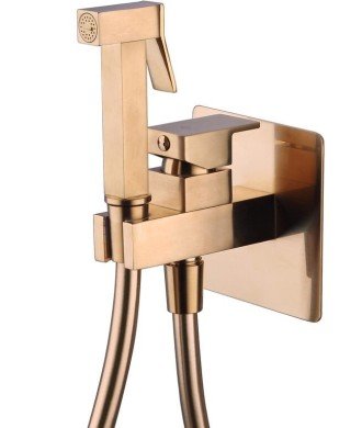 Grifo cobre cepillado de bidé empotrado higiénico Orion IO