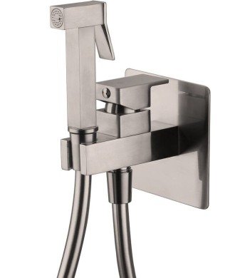 Grifo níquel cepillado de bidé empotrado higiénico Orion IO