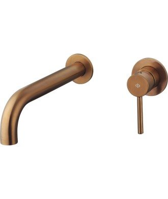 Grifo cobre cepillado empotrado de lavabo Sirio IO