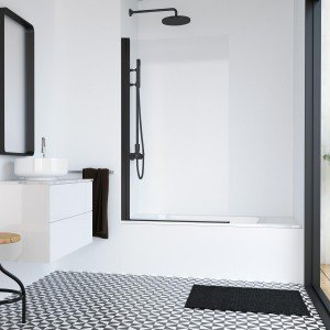 Mampara de bañera en negro...