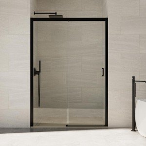 Mampara de ducha negra...