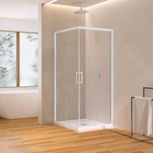 Mampara angular blanco mate...