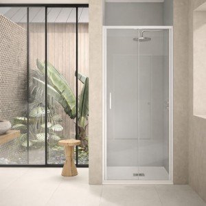 Mampara de ducha en blanco...