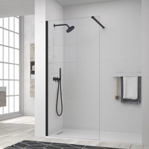 Mampara de ducha negra una...