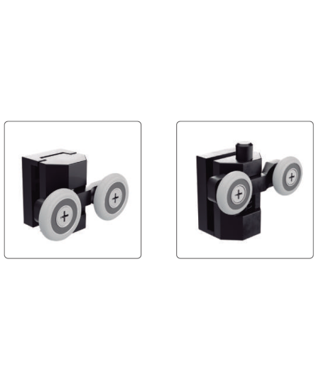 Mampara de ducha rectangular corredera Abu Dabi | Con perfil en color oro cepillado