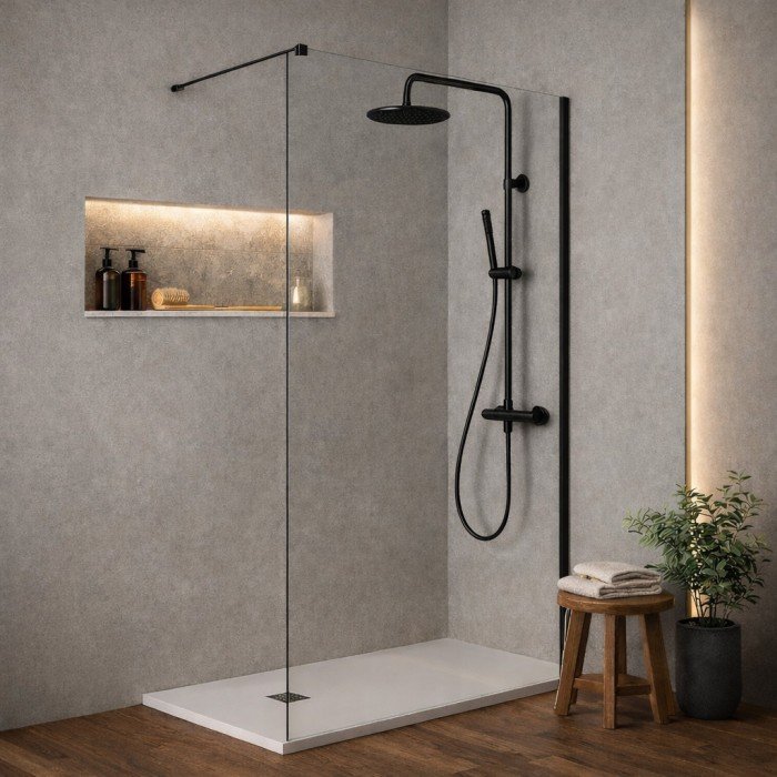 Mampara de ducha un vidrio...