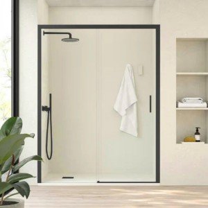 Mampara de ducha negro mate...