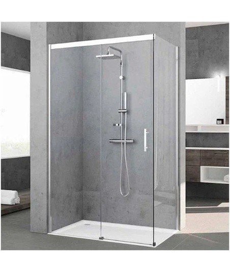 Mampara rectangular 2 Fijos + Puerta corredera Novellini Kali PH FH