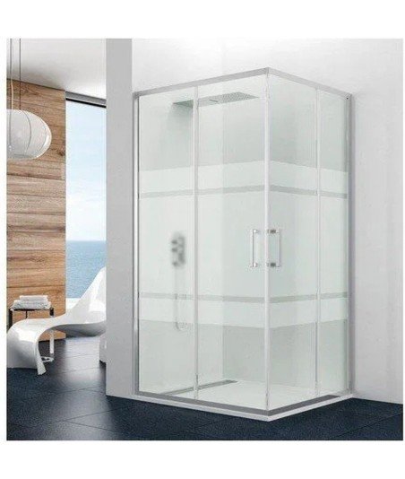 Mampara angular ducha 2 Fijos y 2 correderas | Prestige Titan GME