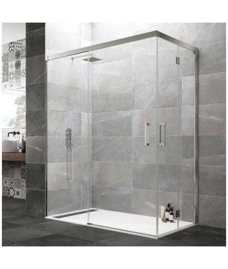 Mampara angular un lado plegable y otro corredero ® GME Tandem