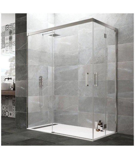 Mampara angular un lado plegable y otro corredero ® GME Tandem