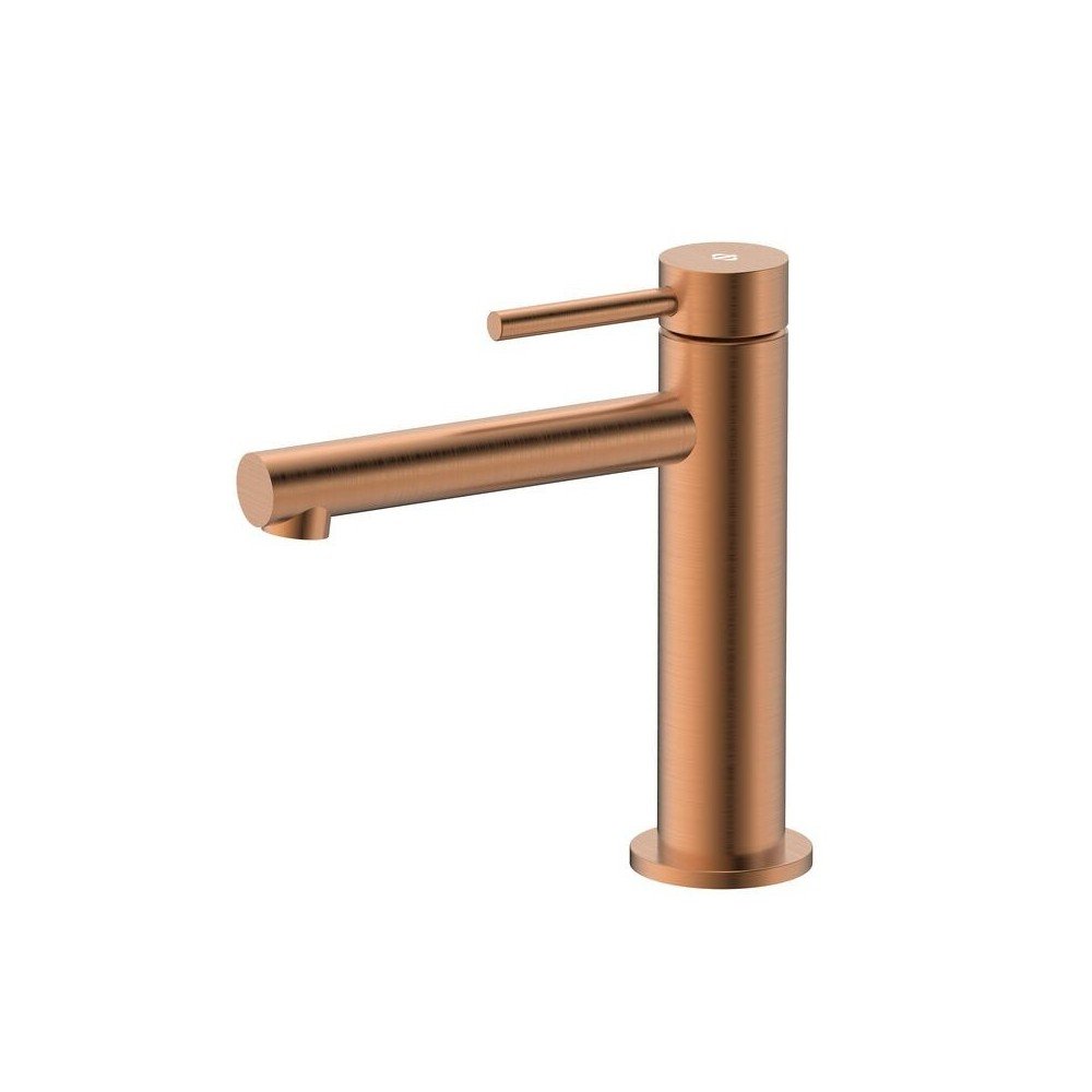 Grifo de lavabo acero inox y acabado en cobre cepillado MIOX IO