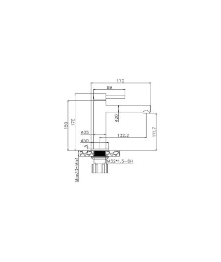 Grifo de lavabo acero inox y acabado en negro MIOX IO