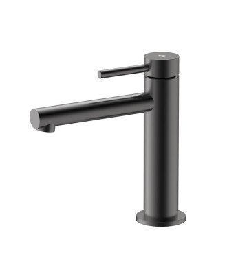 Grifo de lavabo acero inox y acabado titanio MIOX IO