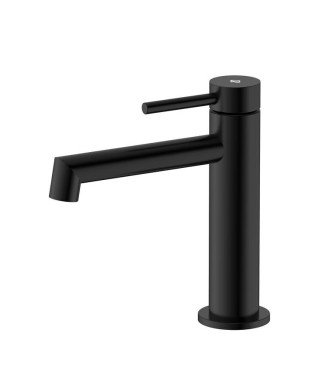 Grifo de lavabo acero inox y acabado negro Persio IO
