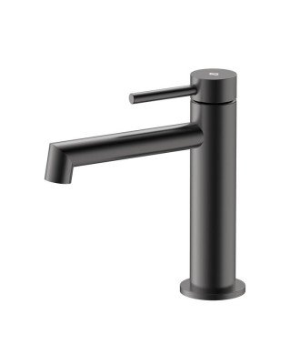 Grifo de lavabo acero inox y acabado titanio Persio IO