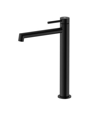 Grifo de caño alto acero inox y acabado en negro Persio IO