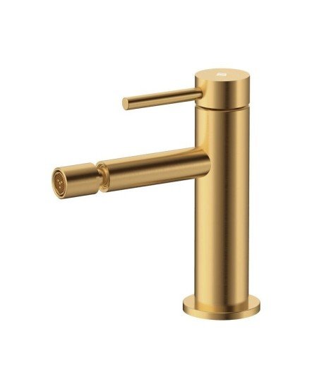 Grifo de bidé acero inox y acabado en oro cepillado Persio MIOX IO