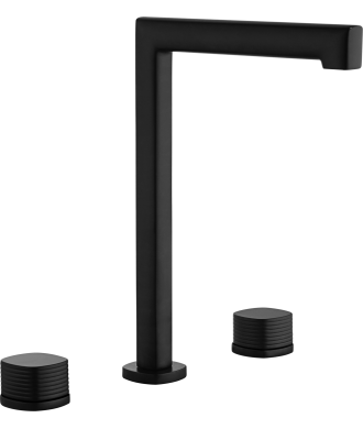Lavabo Bimando Sobrencimera Caño Alto Firenze Negro IMEX