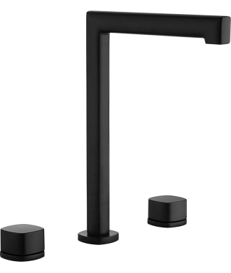 Lavabo Bimando Sobrencimera Caño Alto Toscana Negro IMEX
