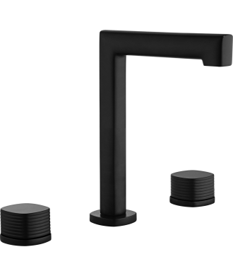 Lavabo Bimando Sobrencimera Caño Bajo Firenze Negro IMEX