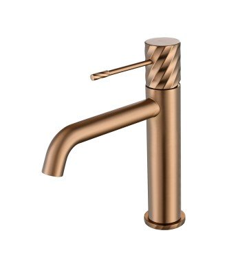 Grifo de lavabo Bless Oro Rosa Cepillado IMEX