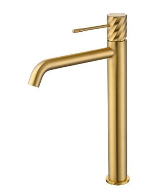 Grifo de lavabo Alto Bless Oro Cepillado IMEX