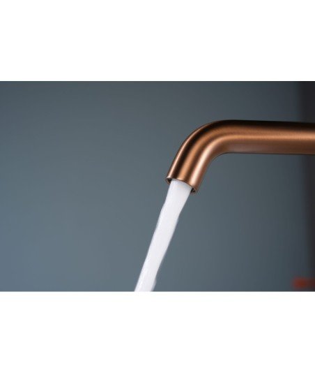 Grifo de lavabo Alto Bless Oro Rosa Cepillado IMEX